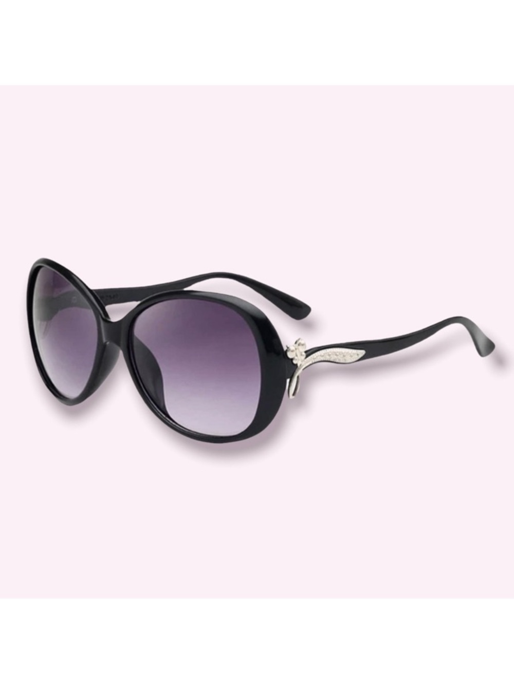 Black Oversized Sunglasses Polarized Lenses New with Case